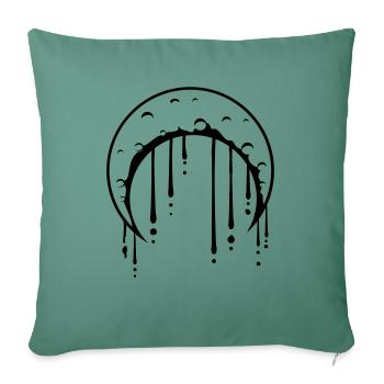 Graffiti Drops Moon - Sofa pillowcase 17,3'' x 17,3'' (45 x 45 cm) - cypress green - Front