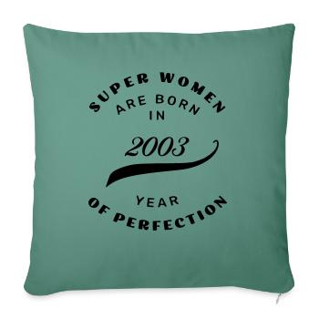 2003 anniversary - Sofa pillowcase 17,3'' x 17,3'' (45 x 45 cm) - cypress green - Front