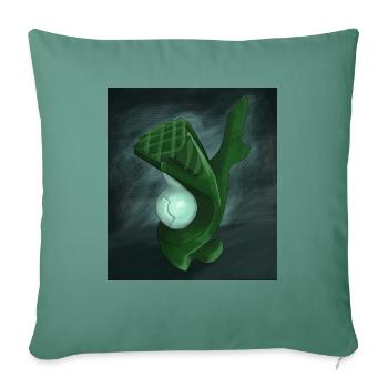 Abstract sculpture - Sofa pillowcase 17,3'' x 17,3'' (45 x 45 cm) - cypress green - Front
