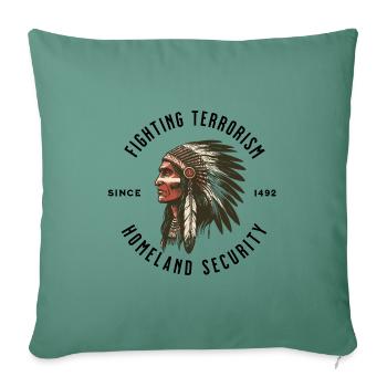 Premières Nations - Housse de coussin décorative 45 x 45 cm - vert sapin - Devant