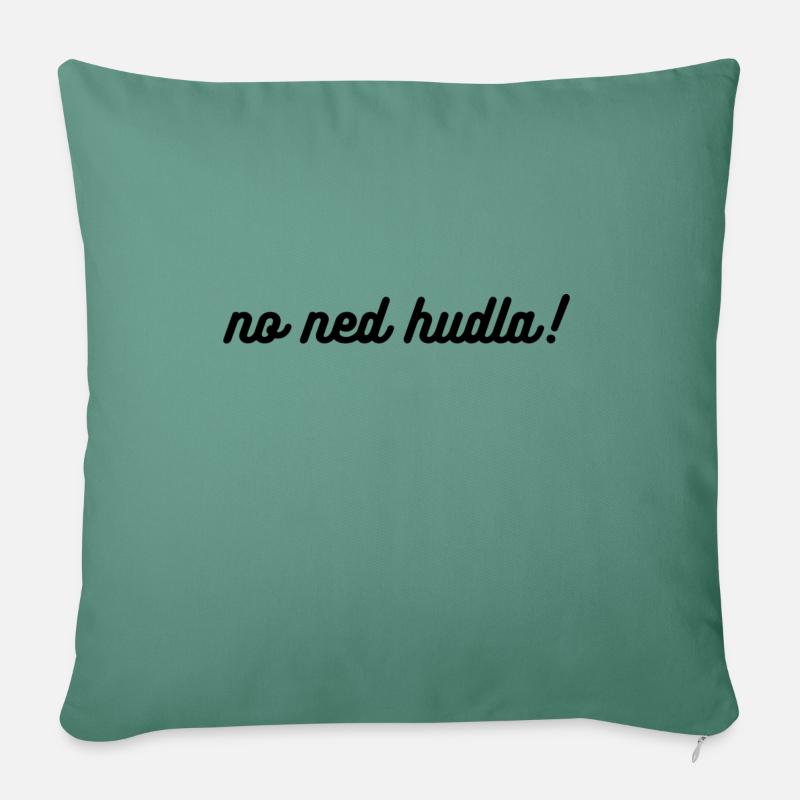 No ned hudla - Sofakissenbezug 45 x 45 cm - Tanngrün