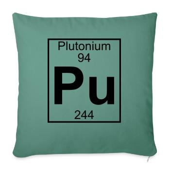 Plutonium (Pu) (element 94) - Sofa pillowcase 17,3'' x 17,3'' (45 x 45 cm) - cypress green - Front