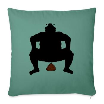 Sumo wrestling heap - Sofa pillowcase 17,3'' x 17,3'' (45 x 45 cm) - cypress green - Front