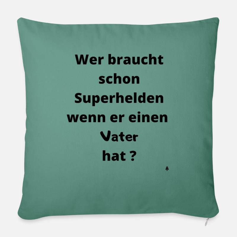 Superheld Vater - Sofakissenbezug 45 x 45 cm - Tanngrün