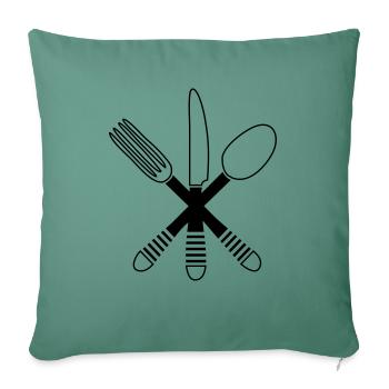 Cutlery - Sofa pillowcase 17,3'' x 17,3'' (45 x 45 cm) - cypress green - Front