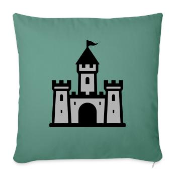 Castle Symbol Castle - Sofa pillowcase 17,3'' x 17,3'' (45 x 45 cm) - cypress green - Front