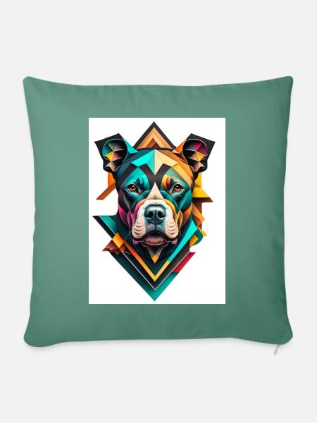 Pitbull bright - Sofakissenbezug 45 x 45 cm - Tanngrün