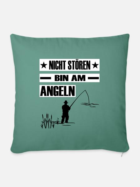 Angeln - Sofakissenbezug 45 x 45 cm - Tanngrün
