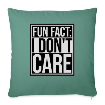 Je me fiche des faits - Housse de coussin décorative 45 x 45 cm - vert sapin - Devant