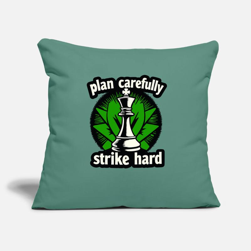 Schach plan carefully strike hard Sofakissenbezug 45 x 45 cm
