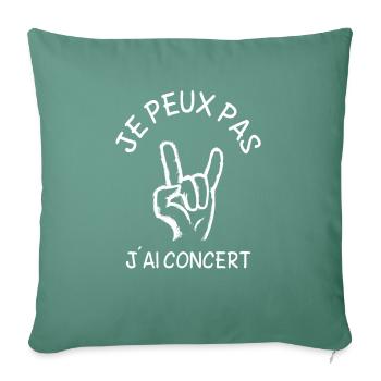 je peux pas j ai concert - Housse de coussin décorative 45 x 45 cm - vert sapin - Devant