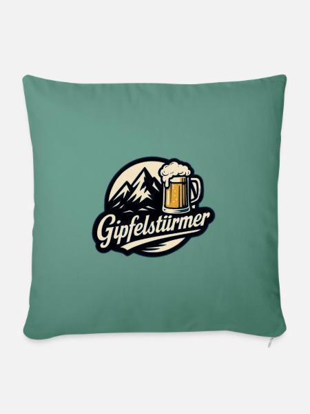 Gipfel Bier - Sofakissenbezug 45 x 45 cm - Tanngrün
