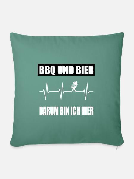BBQ - Sofakissenbezug 45 x 45 cm - Tanngrün