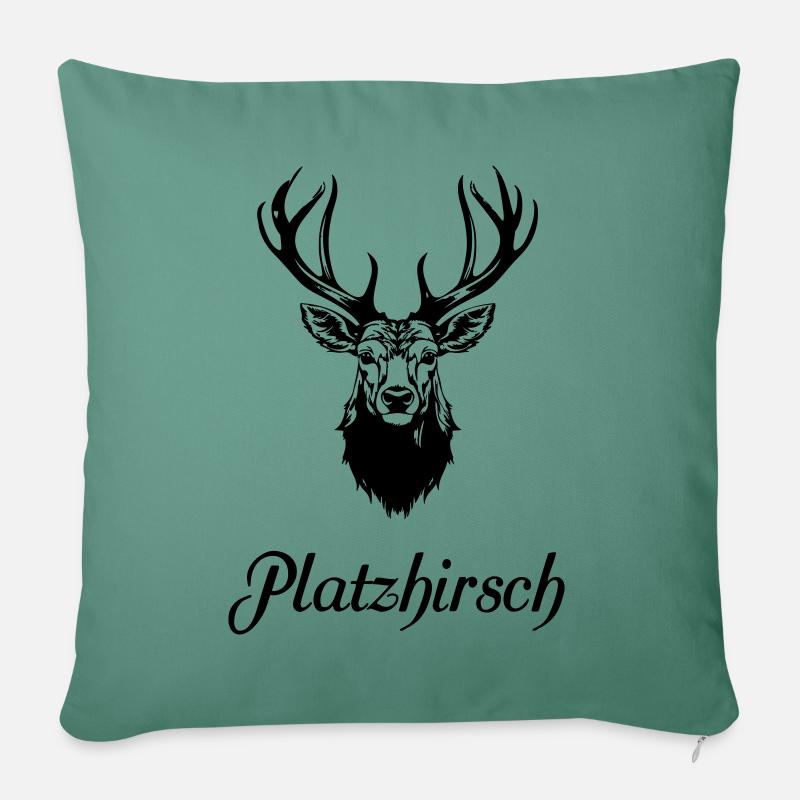 Platzhirsch - Sofakissenbezug 45 x 45 cm - Tanngrün