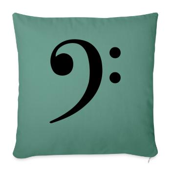 Bass Clef Music Bass - Sofa pillowcase 17,3'' x 17,3'' (45 x 45 cm) - cypress green - Front