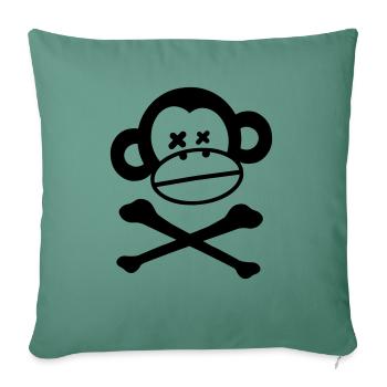 Skull-Ape - Sofa pillowcase 17,3'' x 17,3'' (45 x 45 cm) - cypress green - Front