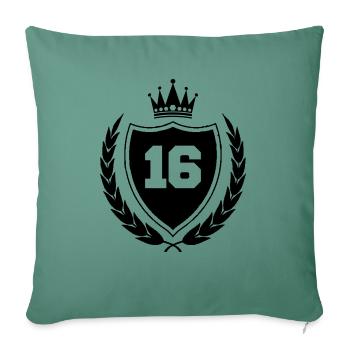 armoiries 16 - Housse de coussin décorative 45 x 45 cm - vert sapin - Devant