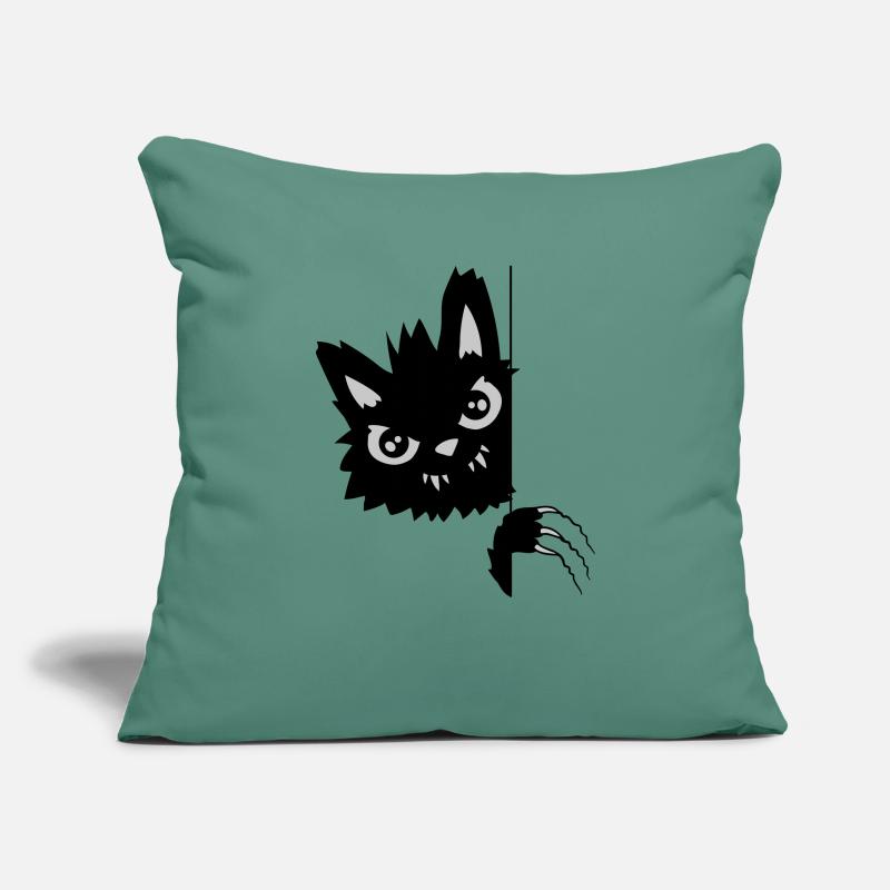 Griffures de chat maléfique Housse de coussin décorative 45 x 45 cm