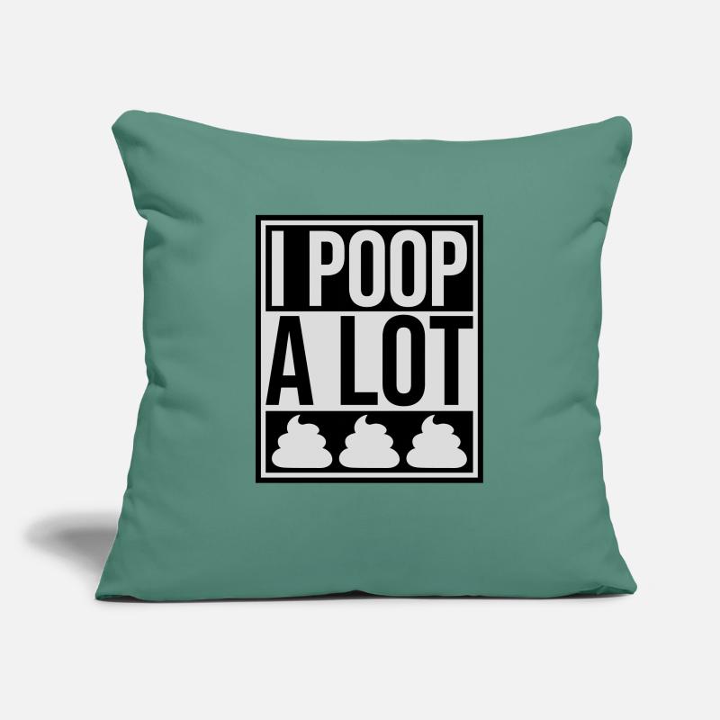 Je fais beaucoup caca Housse de coussin décorative 45 x 45 cm