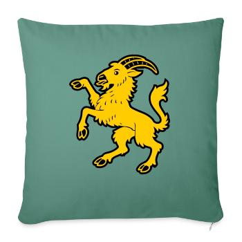 Chèvre Hälsinge - Housse de coussin décorative 45 x 45 cm - vert sapin - Devant