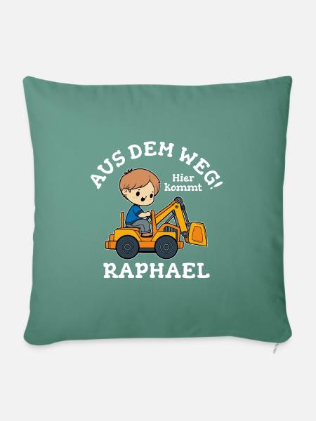 Raphael Vorname Bagger - Sofakissenbezug 45 x 45 cm - Tanngrün