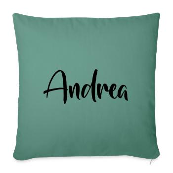 Vorname - Andrea - Sofakissenbezug 45 x 45 cm - Tanngrün - Vorne