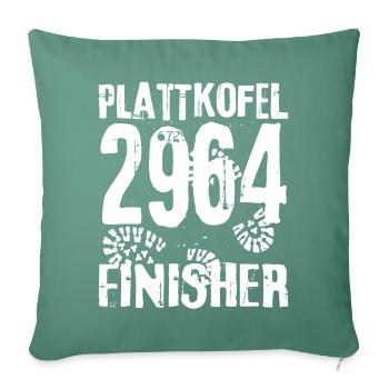 Plattkofel Sasso Piatto Sas Plat Südtirol Wanderer - Sofakissenbezug 45 x 45 cm - Tanngrün - Vorne