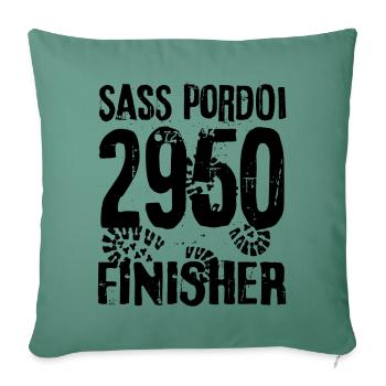 Sass Pordoi Pordoispitze Trentino Sella Dolomiten - Sofakissenbezug 45 x 45 cm - Tanngrün - Vorne