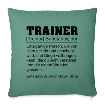Trainer Definition - Sofakissenbezug 45 x 45 cm - Tanngrün - Vorne