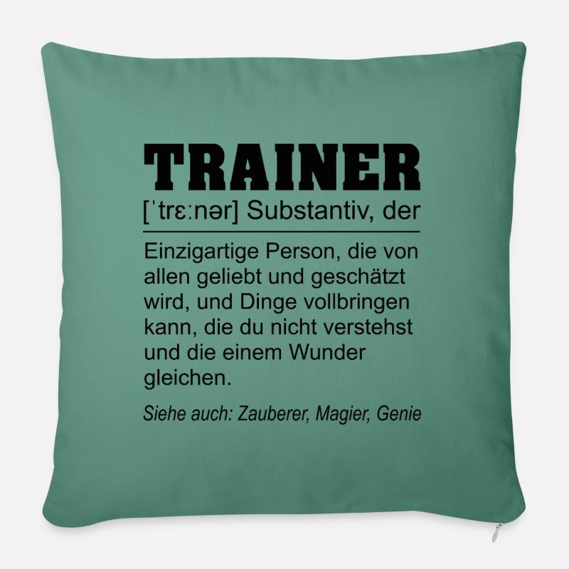 Trainer Definition - Sofakissenbezug 45 x 45 cm - Tanngrün