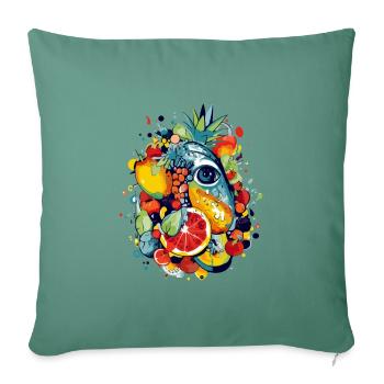 The Fruit Cyclops - Sofa pillowcase 17,3'' x 17,3'' (45 x 45 cm) - cypress green - Front