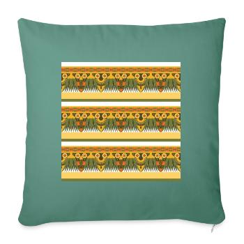 Egyptian Pattern VI - Sofa pillowcase 17,3'' x 17,3'' (45 x 45 cm) - cypress green - Front