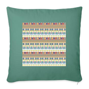 Egyptian Pattern VIII - Sofa pillowcase 17,3'' x 17,3'' (45 x 45 cm) - cypress green - Front