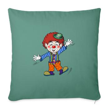 Clown - Sofa pillowcase 17,3'' x 17,3'' (45 x 45 cm) - cypress green - Front