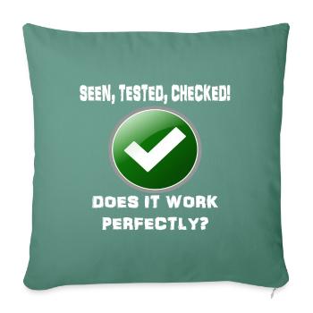 SEEN TESTED CHECKED WORK PERFECT! - Sofa pillowcase 17,3'' x 17,3'' (45 x 45 cm) - cypress green - Front