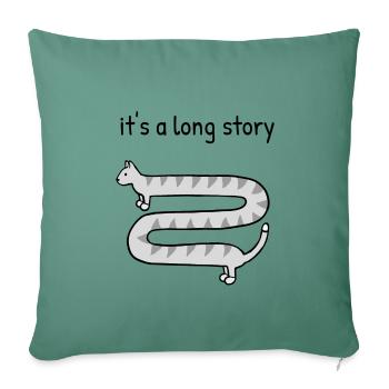 It's a long story - Sofa pillowcase 17,3'' x 17,3'' (45 x 45 cm) - cypress green - Front