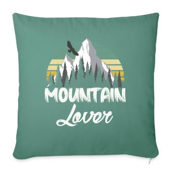 Mountain lovers - Sofa pillowcase 17,3'' x 17,3'' (45 x 45 cm) - cypress green - Front