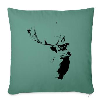 Deer Deer Hert Damhert - Sofa pillowcase 17,3'' x 17,3'' (45 x 45 cm) - cypress green - Front
