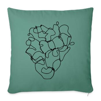 Arc d’arc - Housse de coussin décorative 45 x 45 cm - vert sapin - Devant