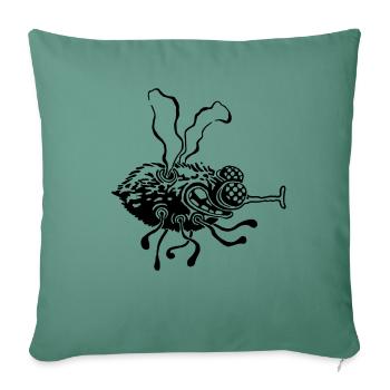 Fat hummer - Sofa pillowcase 17,3'' x 17,3'' (45 x 45 cm) - cypress green - Front