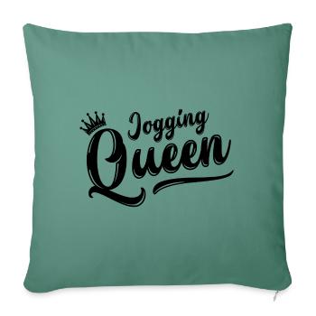 Jogging Queen Queen Jogging Running Sports Gift - Sofa pillowcase 17,3'' x 17,3'' (45 x 45 cm) - cypress green - Front