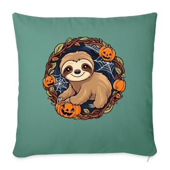 Halloween, Sloth, October 31, Thanksgiving - Sofa pillowcase 17,3'' x 17,3'' (45 x 45 cm) - cypress green - Front