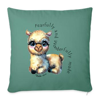 DLM KIDS FEARFULLY MADE B1U - Sofa pillowcase 17,3'' x 17,3'' (45 x 45 cm) - cypress green - Front