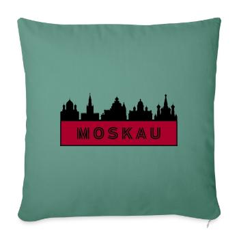 Stadt Moskau - Russland - Sofakissenbezug 45 x 45 cm - Tanngrün - Vorne
