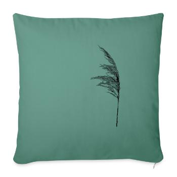 Halm dans le vent - Housse de coussin décorative 45 x 45 cm - vert sapin - Devant