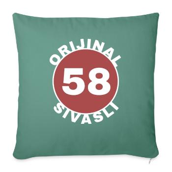 Sivas - Housse de coussin décorative 45 x 45 cm - vert sapin - Devant