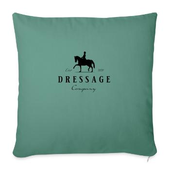 Dressurpferd - Pferdedressur Dressur - Sofakissenbezug 45 x 45 cm - Tanngrün - Vorne