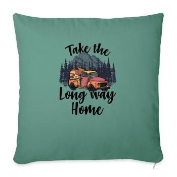 Hiking Camping Camping Outdoor Hiking Tour Hikers - Sofa pillowcase 17,3'' x 17,3'' (45 x 45 cm) - cypress green - Front