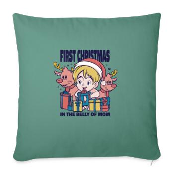 Pregnancy Clothes Christmas Pregnant - Sofa pillowcase 17,3'' x 17,3'' (45 x 45 cm) - cypress green - Front
