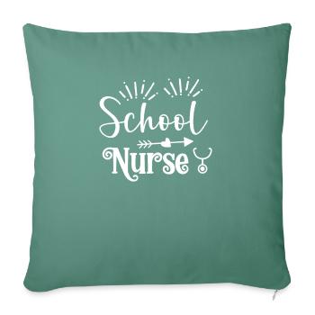 school nurse - Sofa pillowcase 17,3'' x 17,3'' (45 x 45 cm) - cypress green - Front